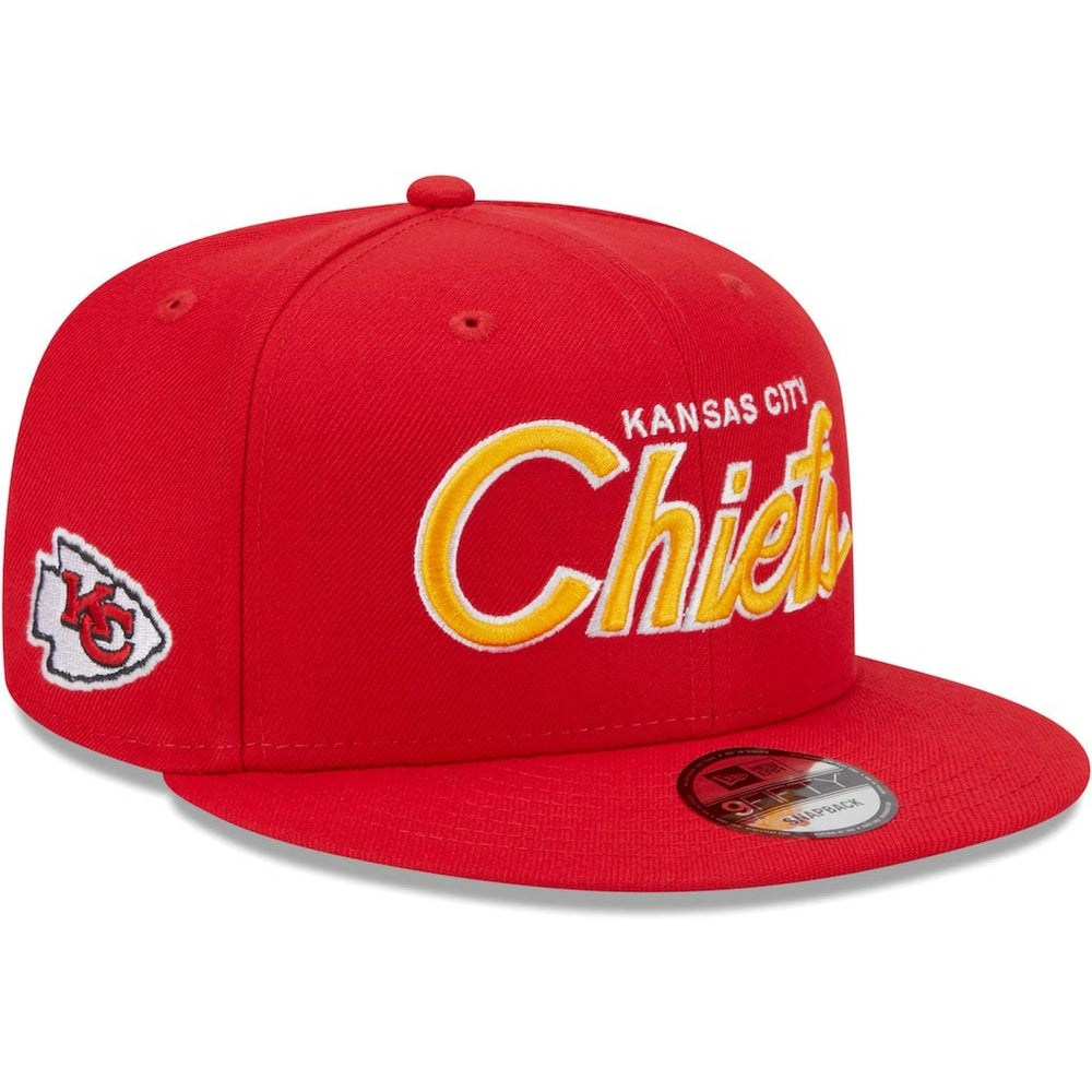Kansas City Chiefs New Era Main Script 9FIFTY Snapback Hat - Red cheap