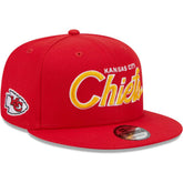 Kansas City Chiefs New Era Main Script 9FIFTY Snapback Hat - Red cheap