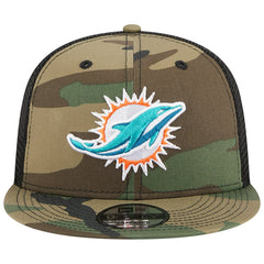 Miami Dolphins New Era Main Trucker 9FIFTY Snapback Hat - Camo discount