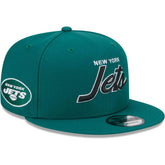 New York Jets New Era Main Script 9FIFTY Snapback Hat - Green on sale