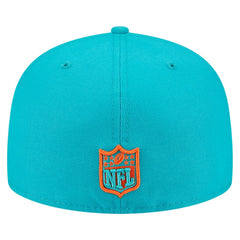 Miami Dolphins New Era Main 59FIFTY Fitted Hat - Aqua discount