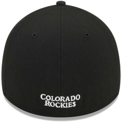 Colorado Rockies Logo 39THIRTY Flex Hat Black
