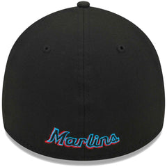 Miami Marlins Logo 39THIRTY Flex Hat Black