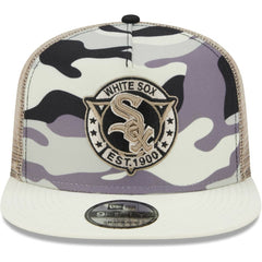 Chicago White Sox Chrome Camo A-Frame 9FIFTY Trucker Snapback Hat White