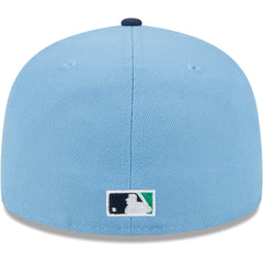 Los Angeles Dodgers Green Undervisor 59FIFTY Fitted Hat Light Blue/Navy
