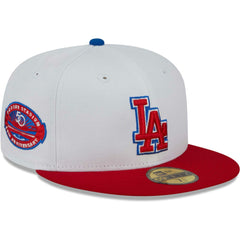 Los Angeles Dodgers Undervisor 59FIFTY Fitted Hat White/Red