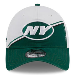 New York Jets New Era 2023 Sideline 9TWENTY Adjustable Hat - White/Green for sale