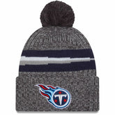 Tennessee Titans New Era 2023 Sideline Sport Cuffed Pom Knit Hat - Gray sale