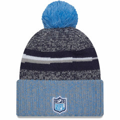 Tennessee Titans New Era 2023 Sideline Sport Cuffed Pom Knit Hat - Navy/Light Blue cheap