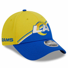 Los Angeles Rams New Era 2023 Sideline 9FORTY Adjustable Hat - Gold/Royal online