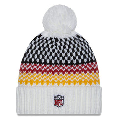 Arizona Cardinals New Era Women's 2023 Sideline Cuffed Knit Hat with Pom - White sale