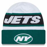 New York Jets New Era 2023 Sideline Tech Cuffed Knit Hat - White/Green online