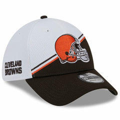 Cleveland Browns New Era 2023 Sideline 39THIRTY Flex Hat - White/Brown online