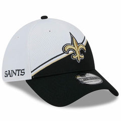 New Orleans Saints New Era 2023 Sideline 39THIRTY Flex Hat - White/Black sale
