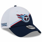 Tennessee Titans New Era 2023 Sideline 39THIRTY Flex Hat - White/Navy on sale