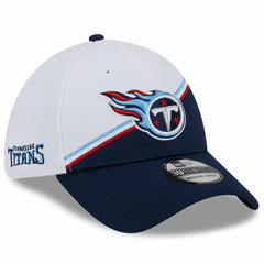 Tennessee Titans New Era 2023 Sideline 39THIRTY Flex Hat - White/Navy on sale