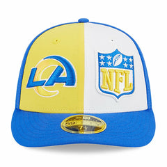 Los Angeles Rams New Era 2023 Sideline Low Profile 59FIFTY Fitted Hat - Yellow/Royal online