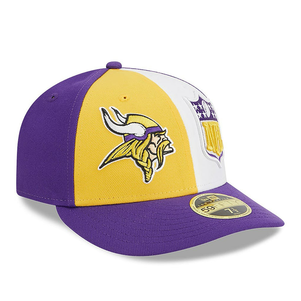 Minnesota Vikings New Era 2023 Sideline Low Profile 59FIFTY Fitted Hat - Gold/Purple for sale