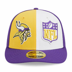 Minnesota Vikings New Era 2023 Sideline Low Profile 59FIFTY Fitted Hat - Gold/Purple for sale