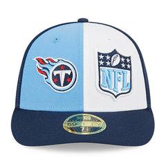 Tennessee Titans New Era 2023 Sideline Low Profile 59FIFTY Fitted Hat - Light Blue/Navy for sale