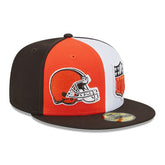 Cleveland Browns New Era 2023 Sideline 59FIFTY Fitted Hat - Orange/Brown discount
