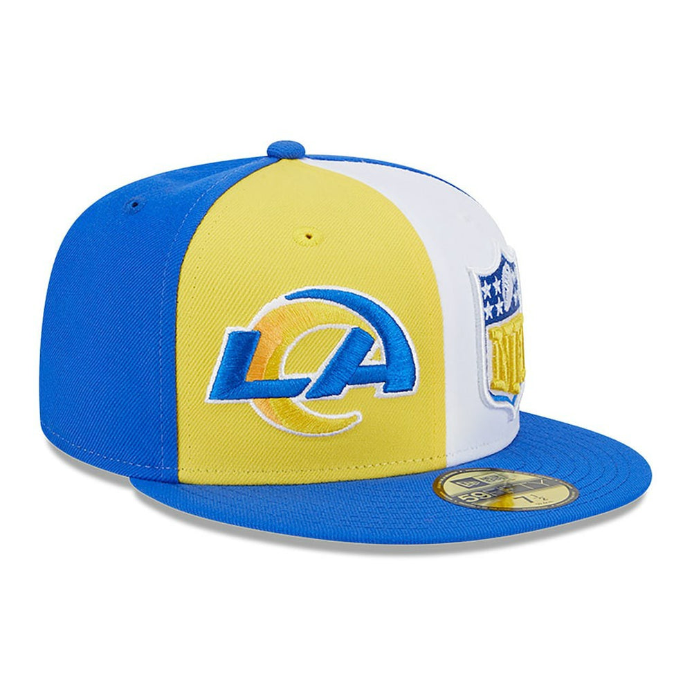 Los Angeles Rams New Era 2023 Sideline 59FIFTY Fitted Hat - Gold/Royal discount