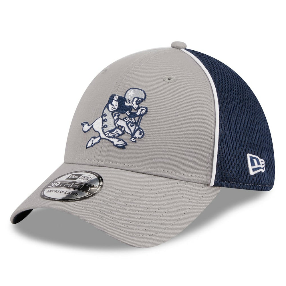 Dallas Cowboys New Era Pipe Retro Joe 39THIRTY Flex Hat - Silver/Navy for sale