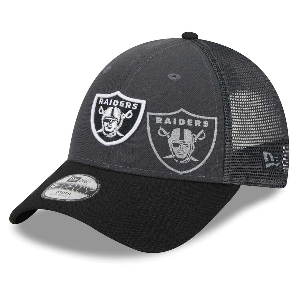 Las Vegas Raiders New Era Preschool Reflect 9FORTY Adjustable Hat - Graphite/Black outlet