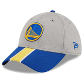 Golden State Warriors Striped 39THIRTY Flex Hat sale - Gray/Royal shop