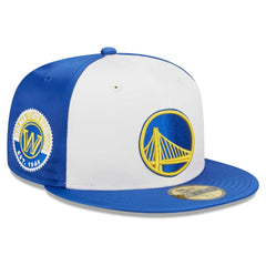 Golden State Warriors Throwback Satin 59FIFTY Fitted Hat sale - White discount
