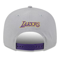 Los Angeles Lakers Chenille Band 9FIFTY Snapback Hat - Gray shop