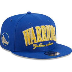 Golden State Warriors Golden Tall Text 9FIFTY Snapback Hat sale - Royal shop