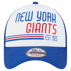 New York Giants New Era Stacked A-Frame Trucker 9FORTY Adjustable Hat - White/Royal outlet