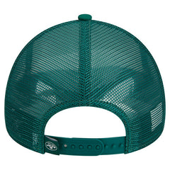 New York Jets New Era Stacked A-Frame Trucker 9FORTY Adjustable Hat - White/Green cheap