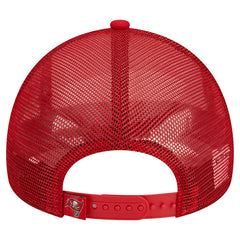 Tampa Bay Buccaneers New Era Stacked A-Frame Trucker 9FORTY Adjustable Hat - White/Red cheap