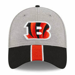 Cincinnati Bengals New Era Striped 39THIRTY Flex Hat - Heather Gray/Black online