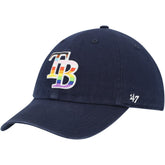 Tampa Bay Rays Team Pride Clean Up Adjustable Hat Navy