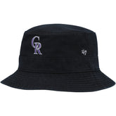 Colorado Rockies Primary Bucket Hat Black