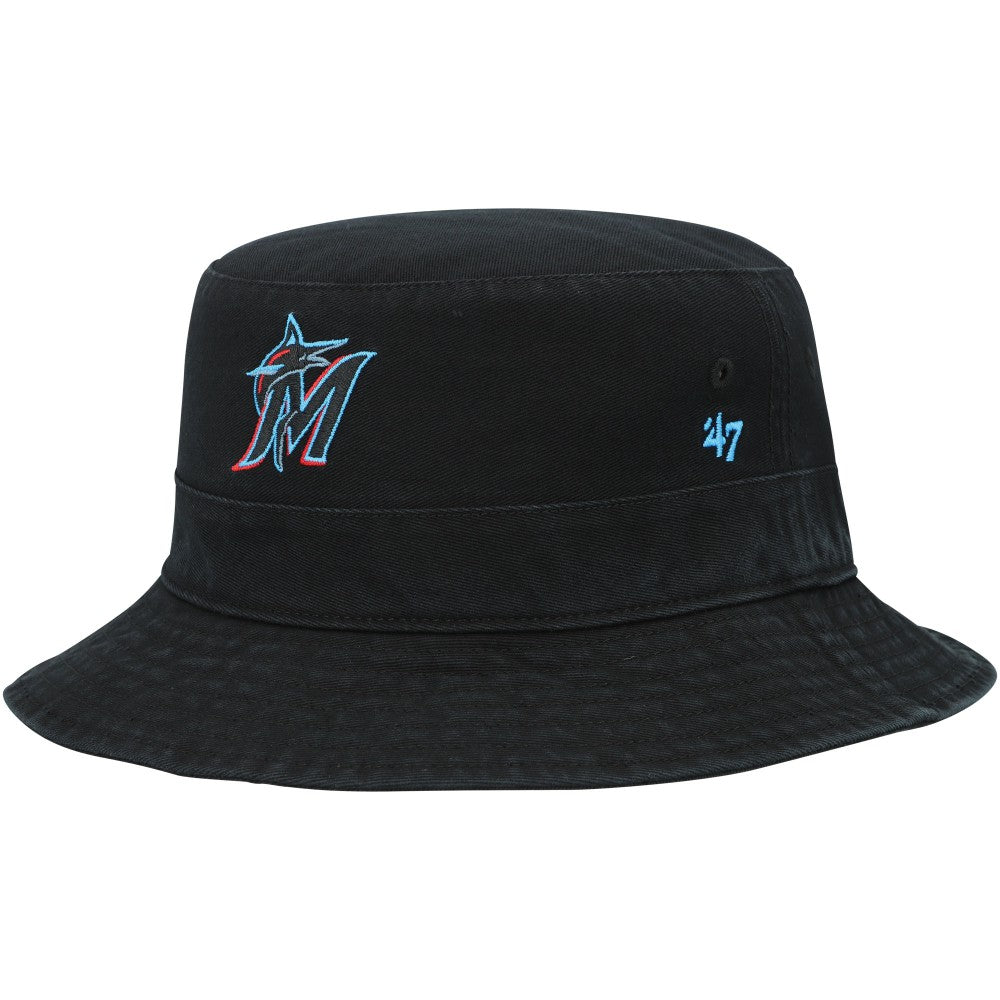 Miami Marlins Primary Bucket Hat Black