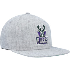 Milwaukee Bucks Hardwood Classics 2.0 Snapback Hat - Heather Gray cheap