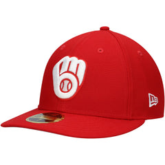 Milwaukee Brewers Low Profile 59FIFTY Fitted Hat Scarlet