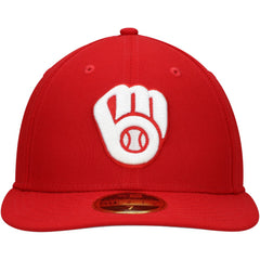 Milwaukee Brewers Low Profile 59FIFTY Fitted Hat Scarlet