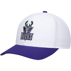 Milwaukee Bucks Hardwood Classics Core 2-Tone 2.0 Pro Snapback Hat - White/Purple discount