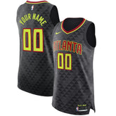 Atlanta Hawks Authentic Custom Jersey Black - Icon Edition outlet