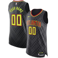 Atlanta Hawks Authentic Custom Jersey Black - Icon Edition outlet