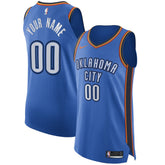Oklahoma City Thunder Authentic Custom Jersey Blue - Icon Edition for sale