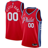 Philadelphia 76ers Jordan Brand Swingman Custom Jersey - Statement Edition - Red on sale