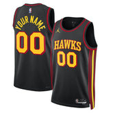 Atlanta Hawks Jordan Brand Unisex 2022/23 Swingman Custom Jersey - Statement Edition - Black shop