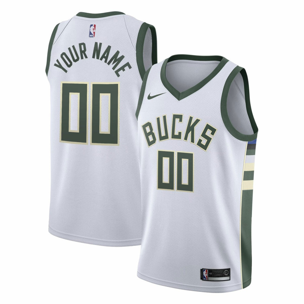 Milwaukee Bucks Swingman Custom Jersey White - Association Edition sale