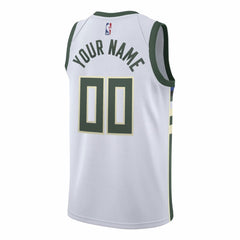 Milwaukee Bucks Swingman Custom Jersey White - Association Edition sale